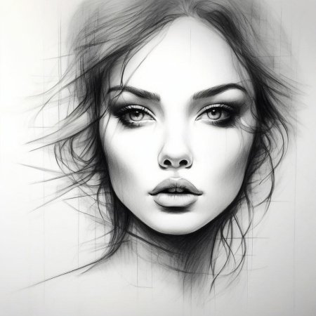 Лицо девушки рисунок карандашом