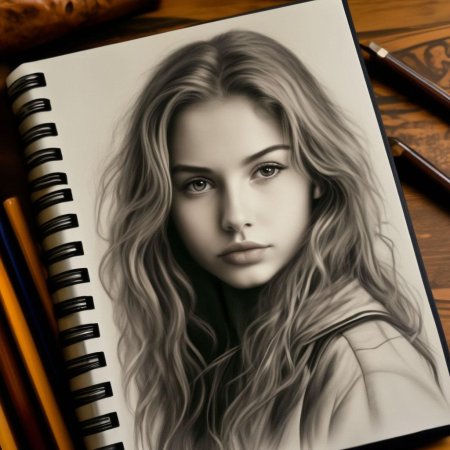 Портрет девушки для срисовки