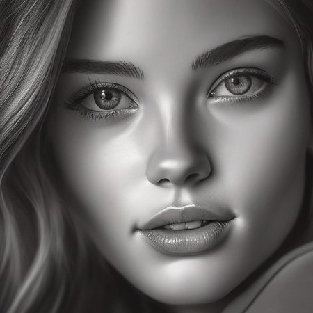 Рисунки лица девушек