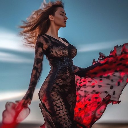 Платье на ветру