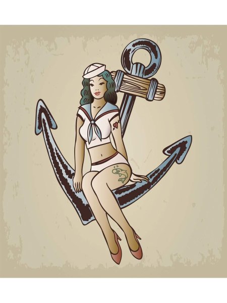 Девушка с якорем