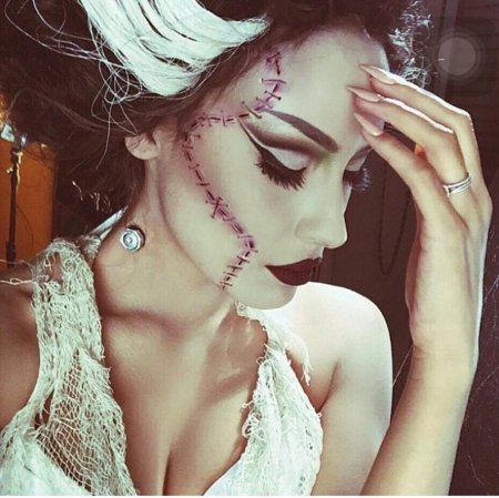 Невеста Франкенштейна макияж