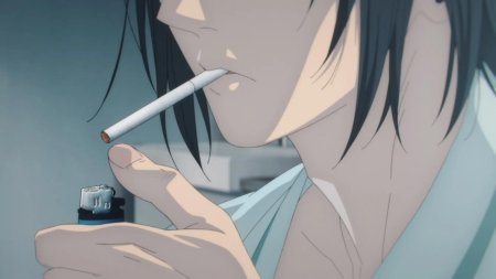 Аниме парень с сигаретой