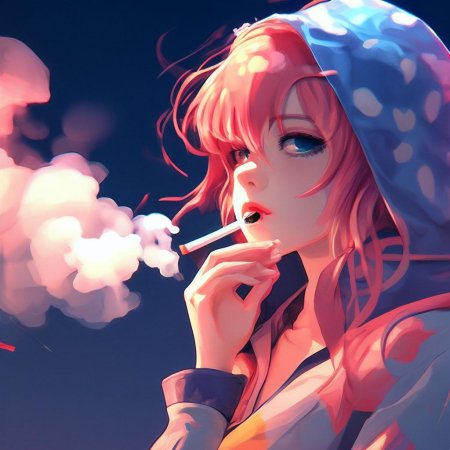 Аниме девушка рыжая