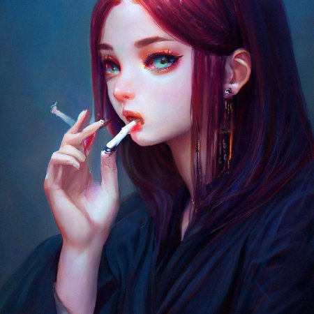 Курящая девушка