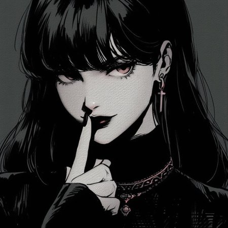 Аниме девушка черная