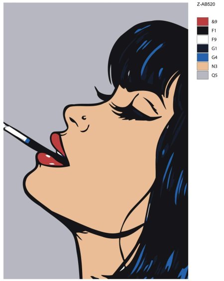 Девушка с сигаретой арт