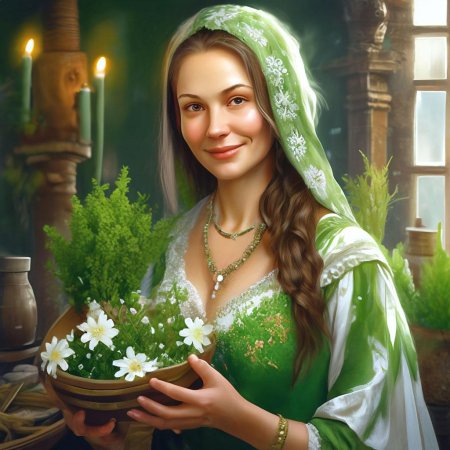 Славянская девушка арт