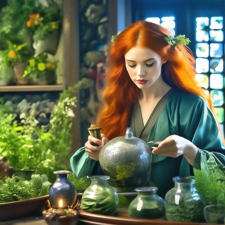 Рыжая ведьма с зелеными глазами