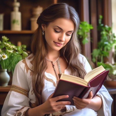 Девушка с книгами