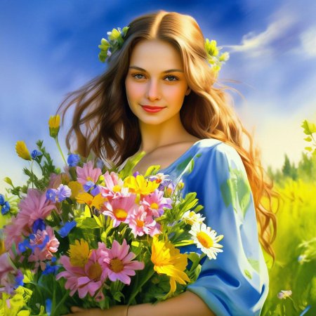 Букет полевые цветы