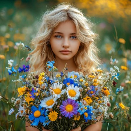 Луг с цветами