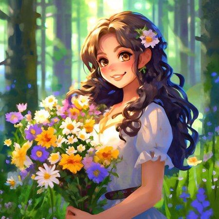 Девочка с цветами