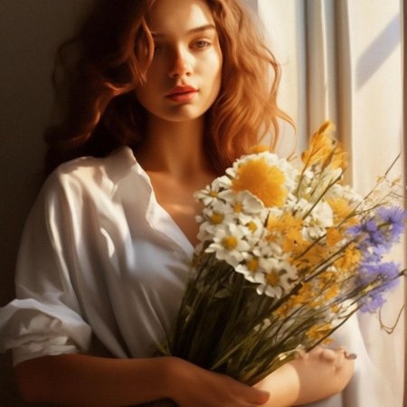 Красивая девушка в платье