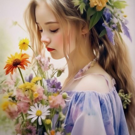 Цветы нежно