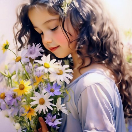 Девочка с цветами