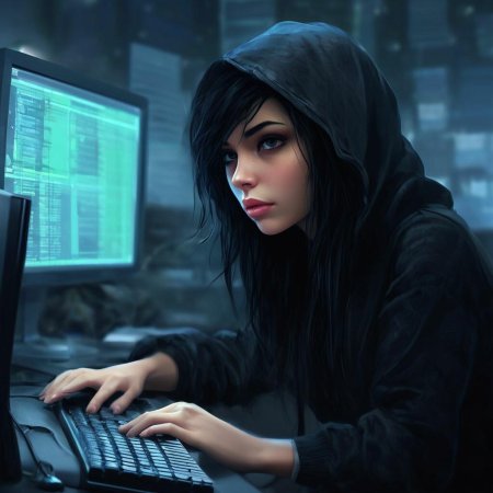 Девушка с компьютером