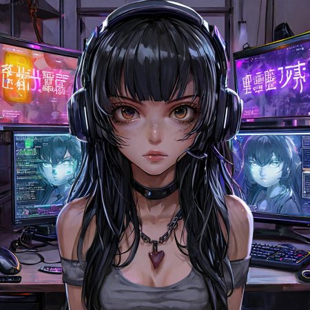 Киберпанк аниме девушка