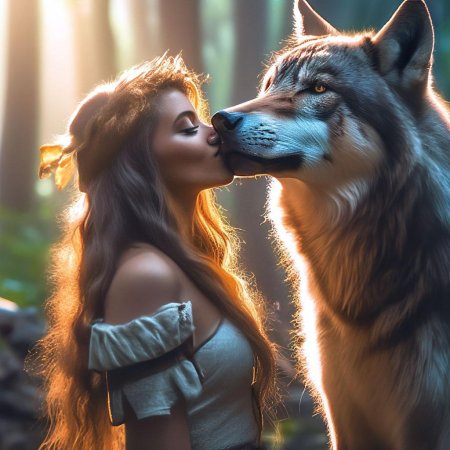 Девушка и волк