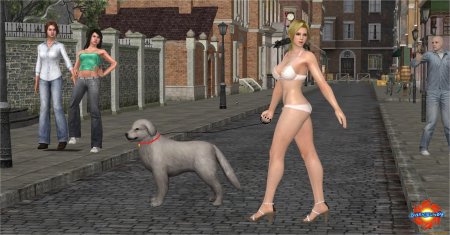 3д девушки и животные