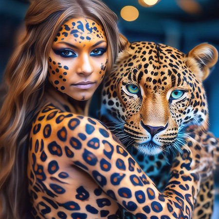 Девушка леопард