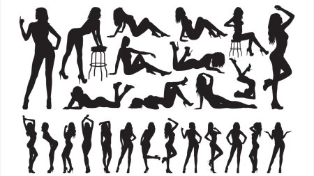 Силуэт стриптизерши