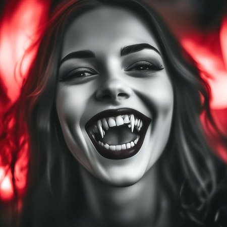 Красивая девушка вампир