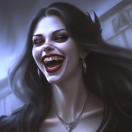 Красивая девушка вампир