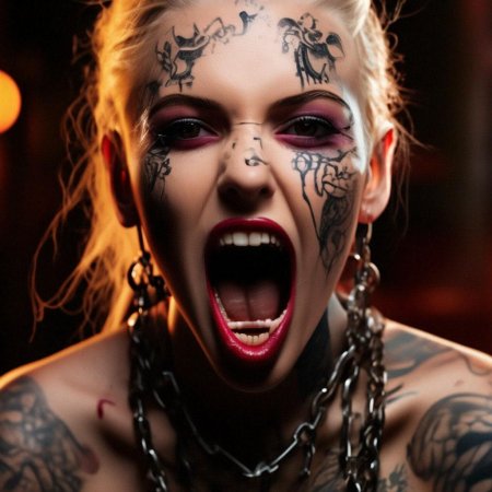 Девушка с татуировками