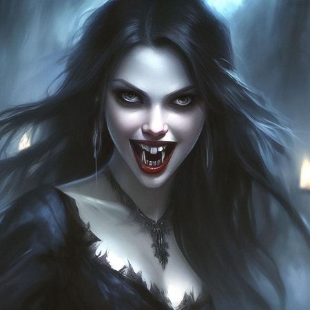 Красивая девушка вампир