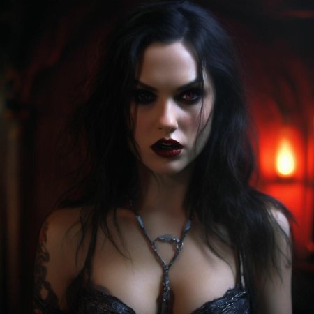 Красивая девушка вампир