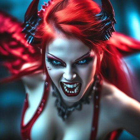 Красивая девушка демон
