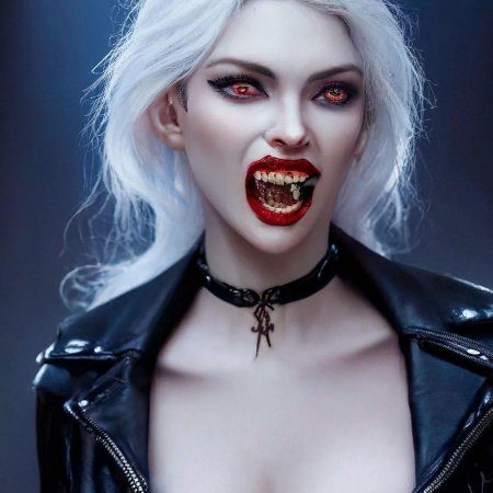 Красивая девушка вампир