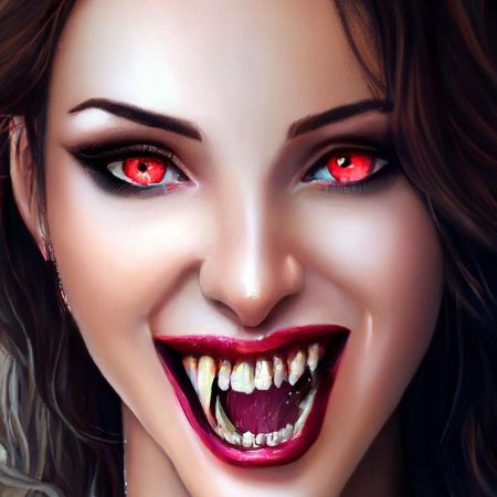 Красивая девушка вампир