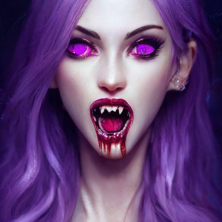Красивая девушка вампир