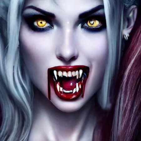 Красивая девушка вампир