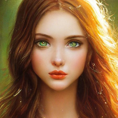 Русая девушка с зелеными глазами