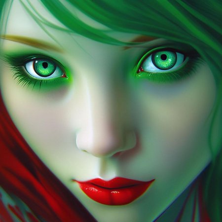 Каре зеленые глаза