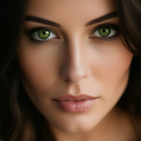 Красивая девушка с зелеными глазами