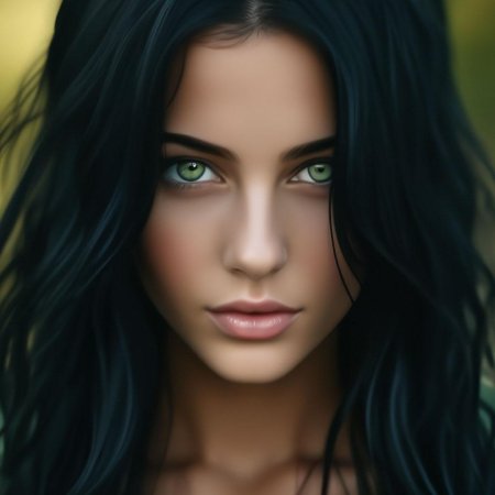 Девушка с черными волосами