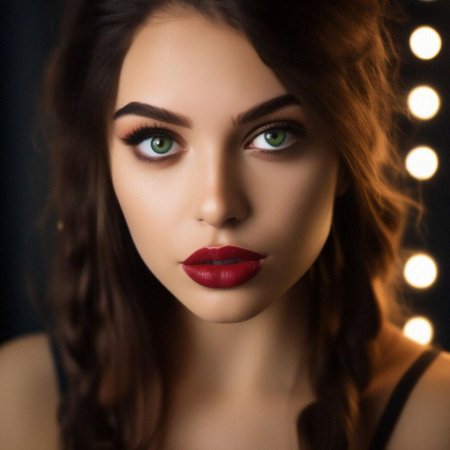 Брюнетка с косичками