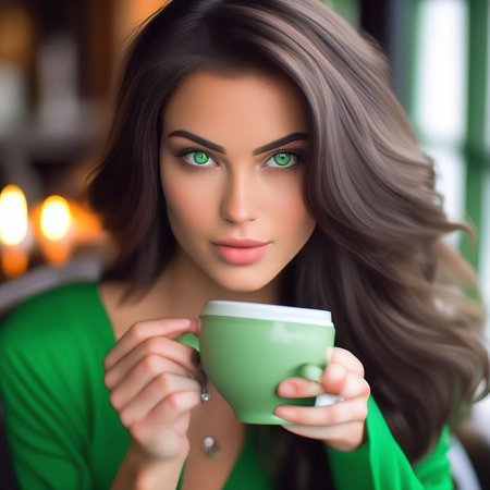 Красивые девушки с зелеными глазами