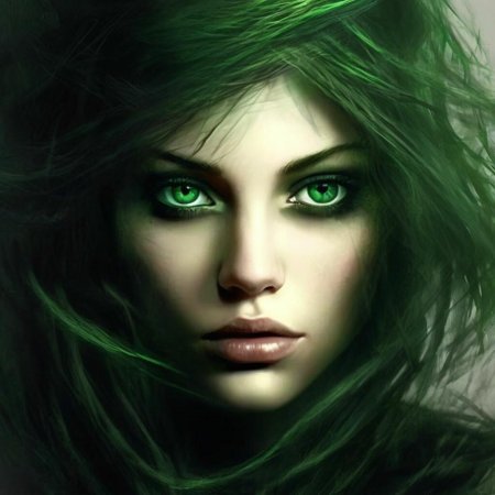 Глаза зеленые