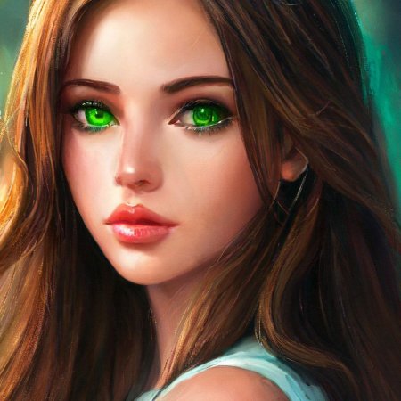Девушка с зелёными глазами и русыми волосами