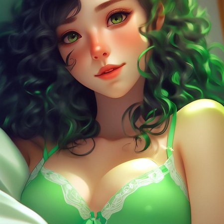 Девушка с зелёными волосами