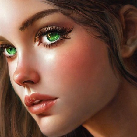 Красивая девушка с зелеными глазами