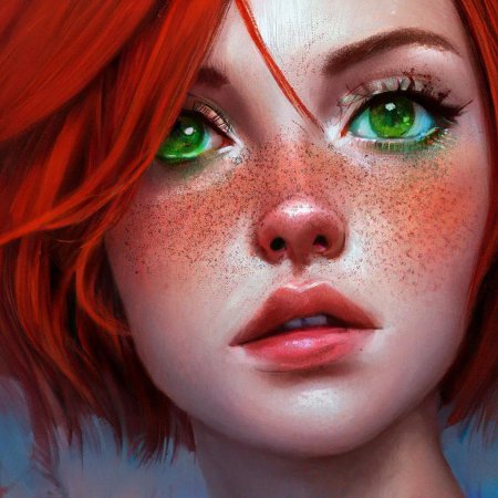 Девушка с веснушками