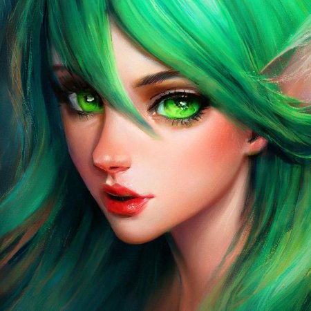 Девочка с зелеными волосами
