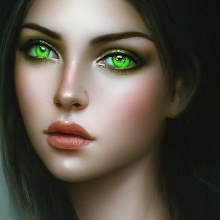 Красивая девушка с зелеными глазами