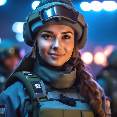 Девушка в военной форме